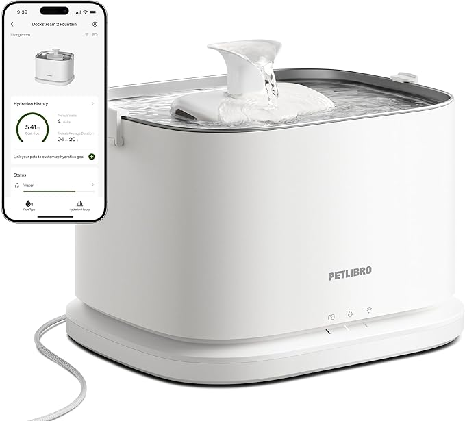 Smart Cat Water Fountain with App Control – 3L Stainless Steel Pet Water Dispenser