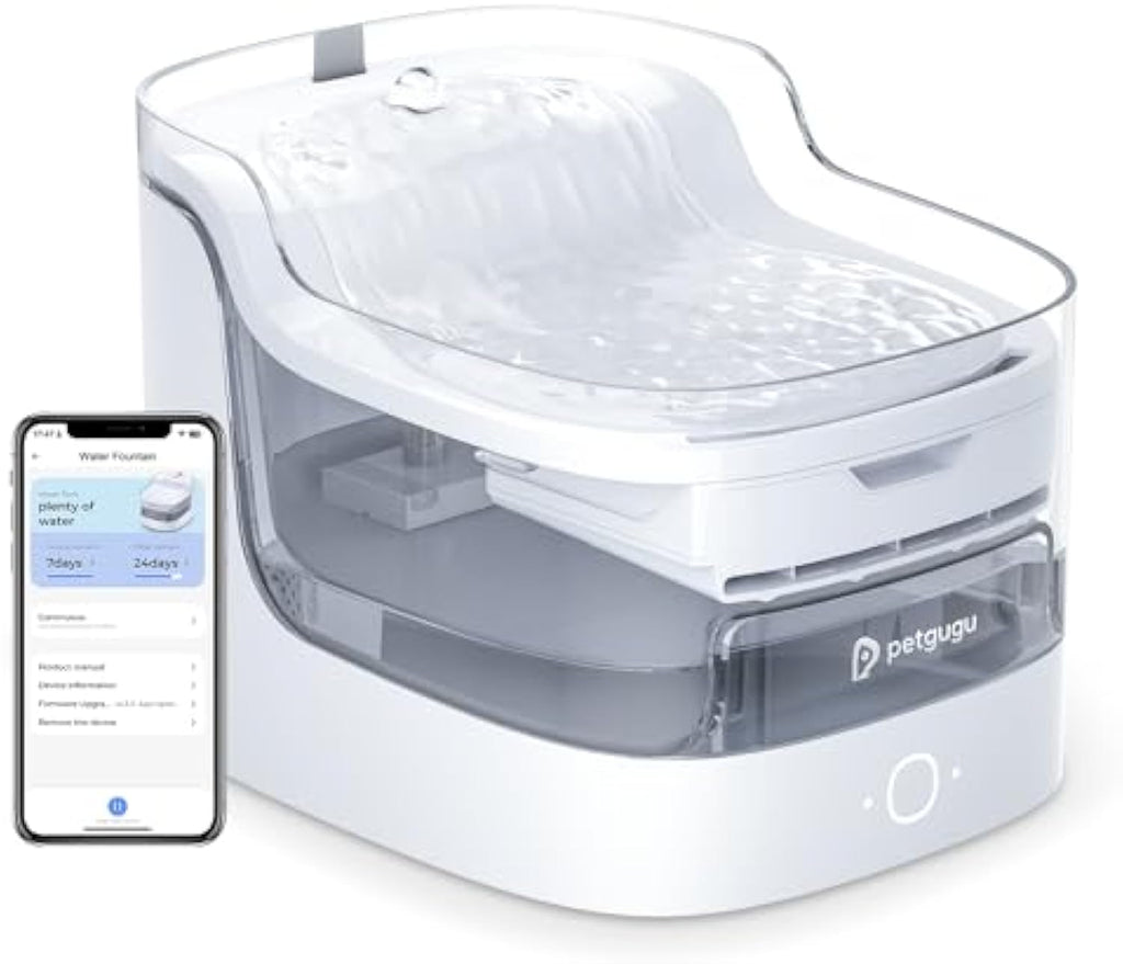 2L Smart Cat Water Fountain with Wireless Pump & 8-Layer Filtration | App-Controlled Automatic Pet Dispenser
